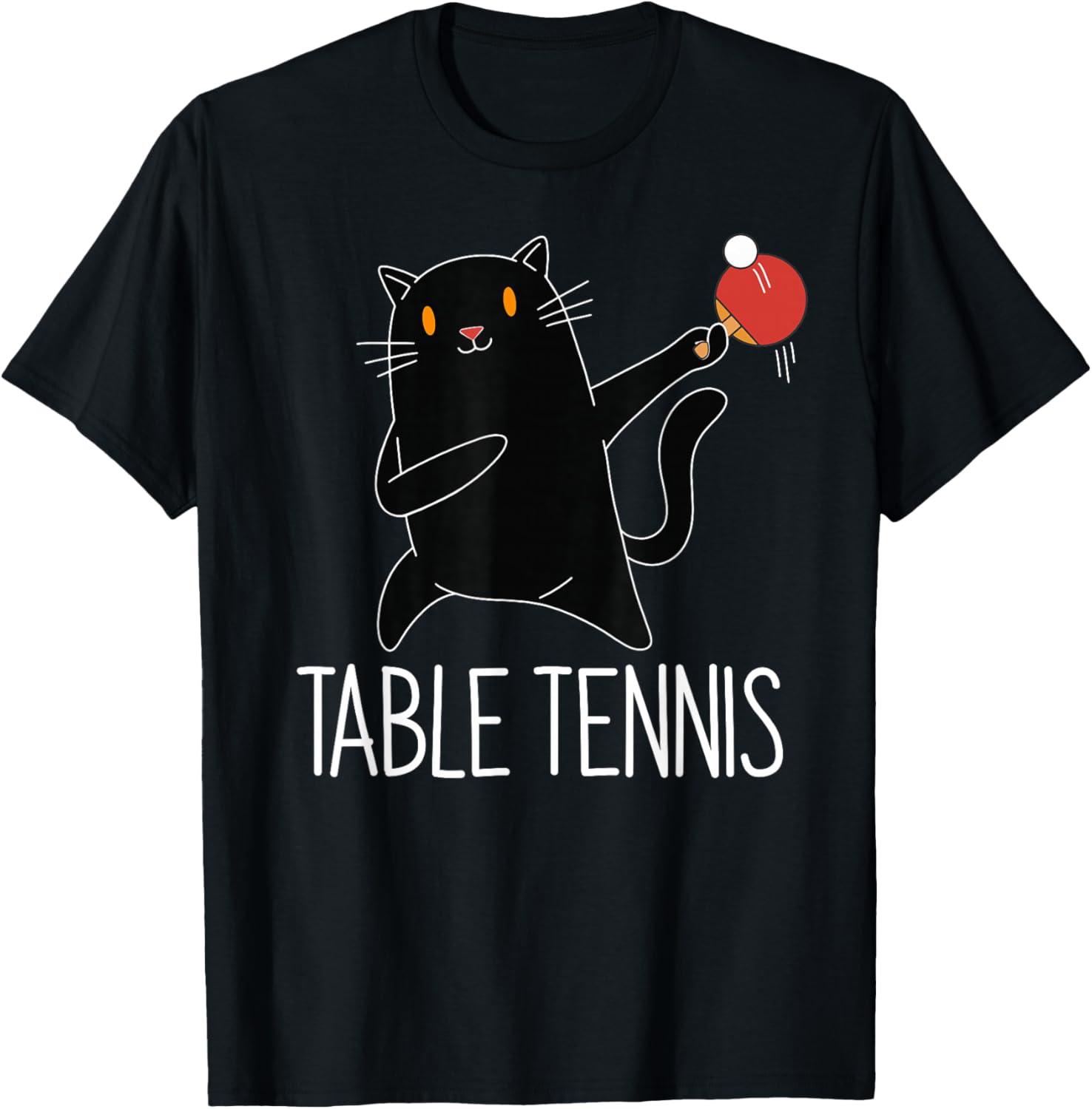 Table Tennis Outfit - Table Tennis Black Cat Pingpong Black