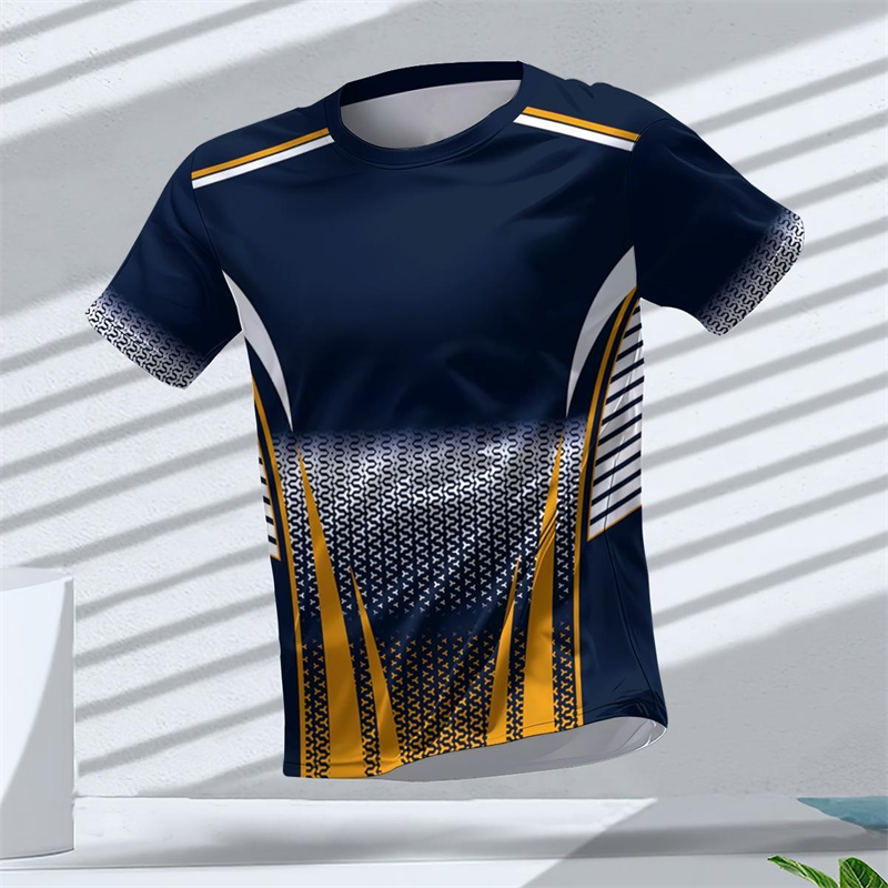 Geometric Graphic 3D Printed S - Table Tennis Outfit ulasan dan harga