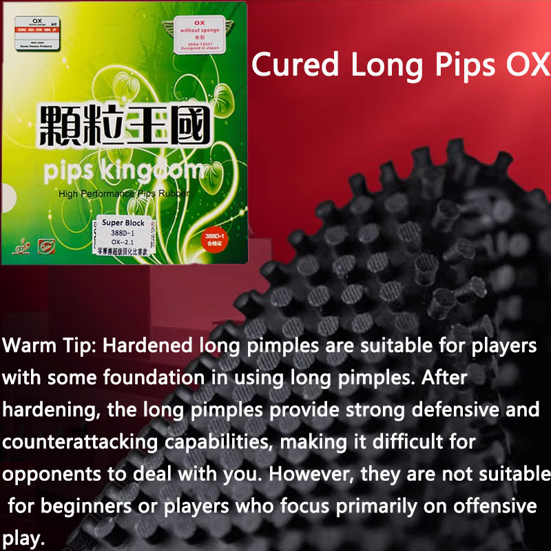 Cured Long Pips OX Pingpong Ru - Table Tennis Zlc ulasan dan harga