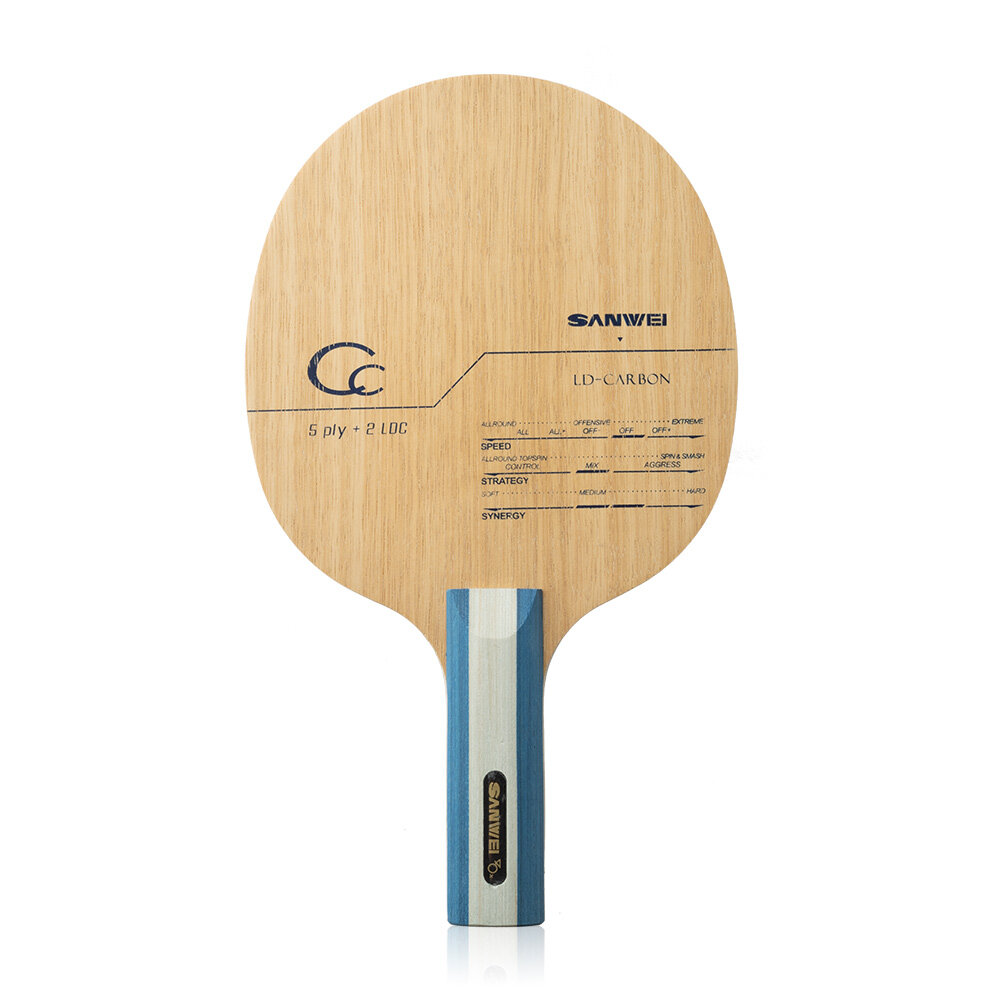 SANWEI CC CARBON Table Tennis  - Table Tennis Custom Bat ulasan dan harga